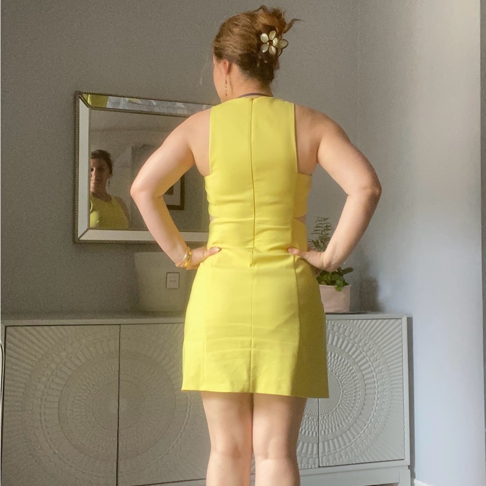 Yellow ZARA cutout dress - Picture 6 of 14